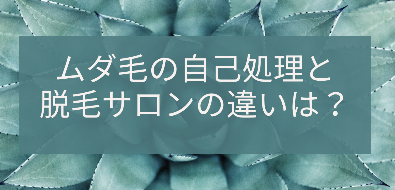 ムダ毛の自己処理と脱毛サロンの違いは何 アット美魔女